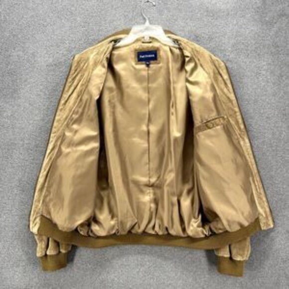 Paul Frederick Jacket Mens Large Brown Suede Leather Bomber full zip pockets - Picture 11 of 15